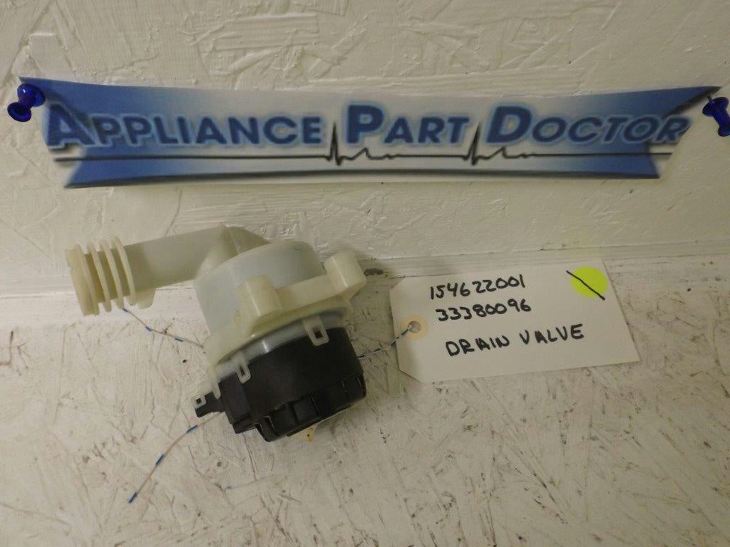 ELECTROLUX DISHWASHER 154622001 33380096 DRAIN VALVE USED ELECTROLUX DISHWASHER 154622001 33380096 DRAIN VALVE USED
